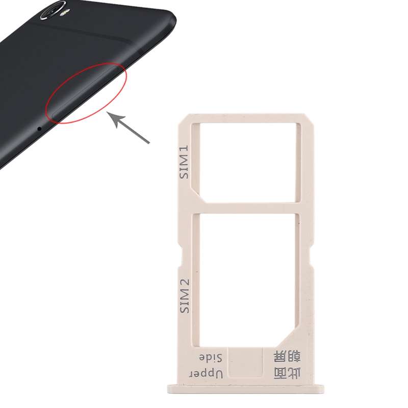 For Vivo Y55 2 x SIM Card Tray (Black)