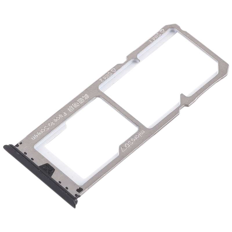 For OPPO A73 / F5 2 x SIM Card Tray + Micro SD Card Tray (Black)