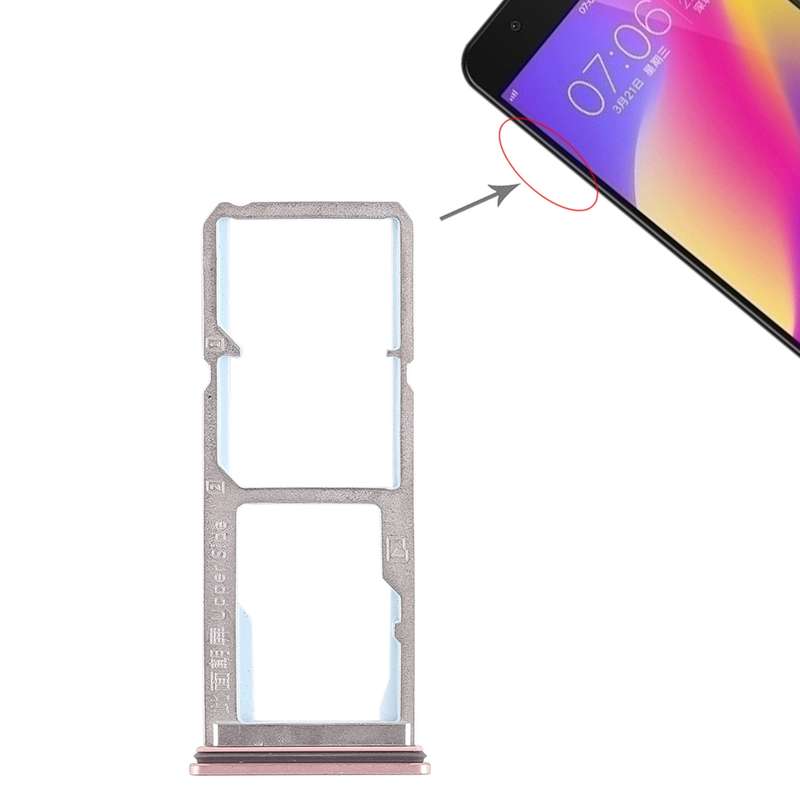 For Vivo Y69 2 x SIM Card Tray + Micro SD Card Tray (Black)