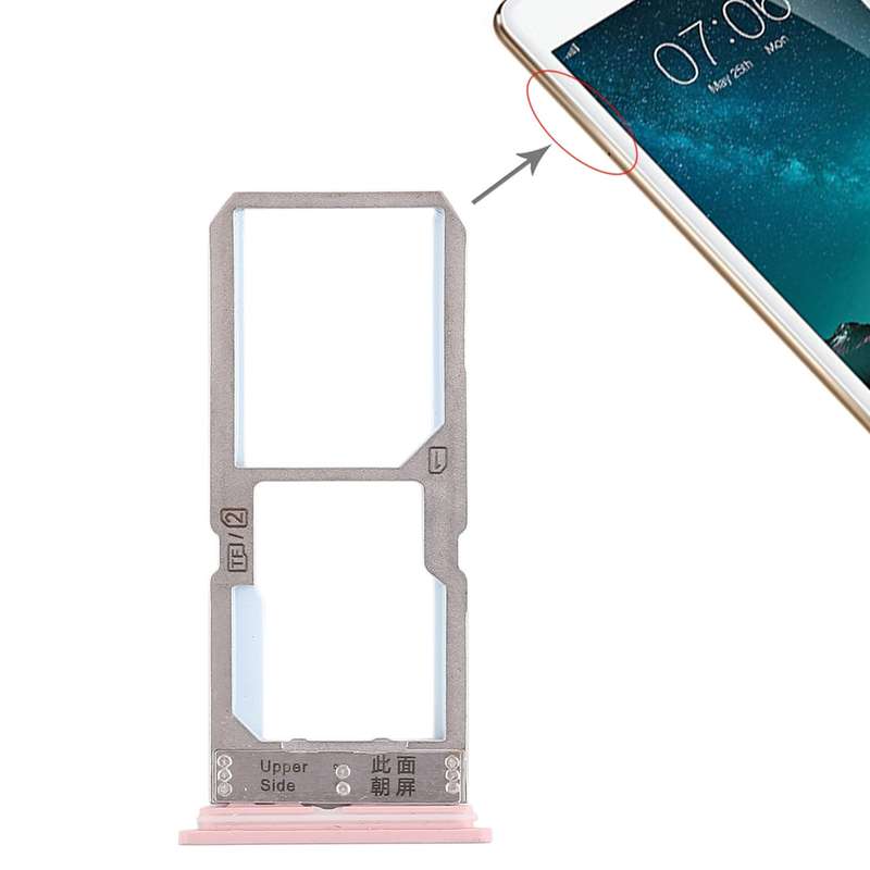 For Vivo Y67 SIM Card Tray + SIM Card Tray / Micro SD Card Tray (Gold)