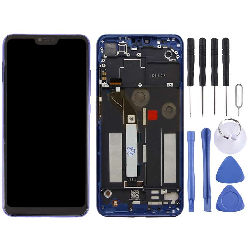 TFT LCD Screen for Xiaomi Mi 8 Lite Digitizer Full Assembly with Frame(Blue)