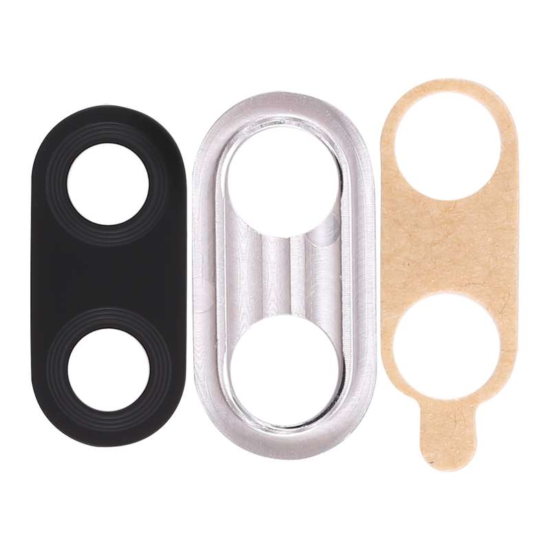 For Huawei Nova 3 10pcs Back Camera Bezel with Lens Cover & Adhesive (Black)