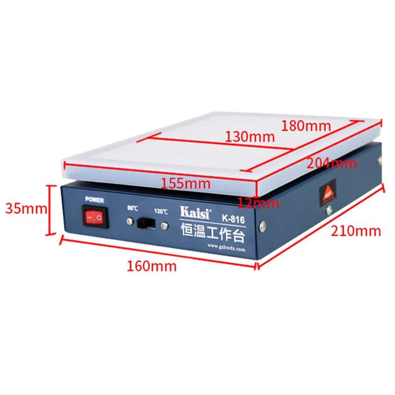Kaisi K-816 Constant Temperature Heating Plate LCD Screen Open Separator Desoldering Station With Si