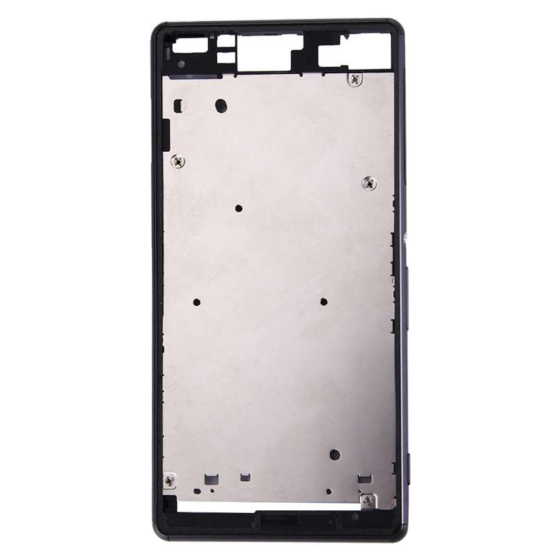 Single SIM Front Housing LCD Frame Bezel for Sony Xperia Z3(Black)