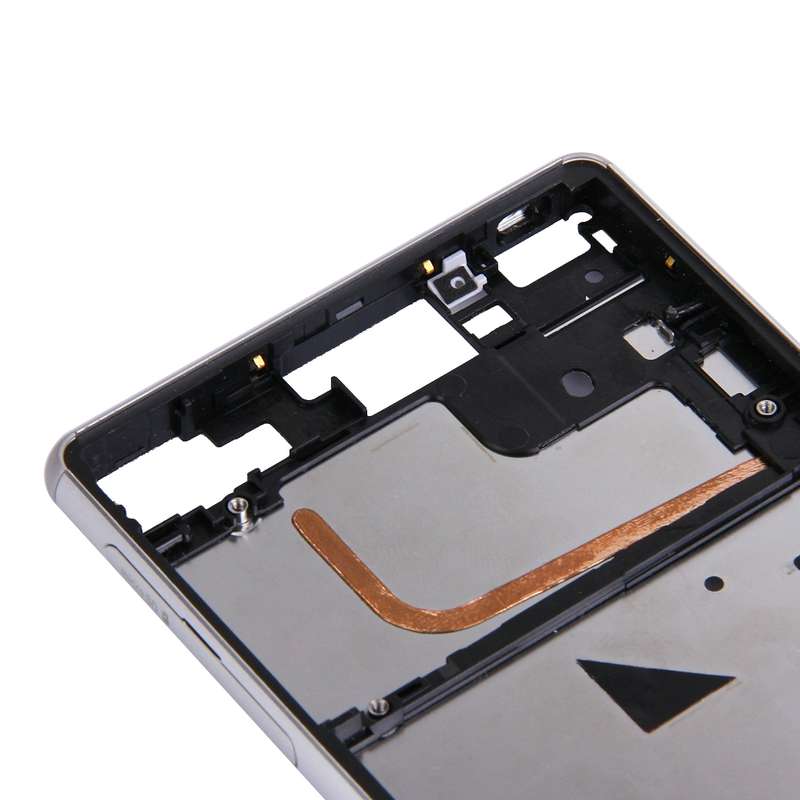 Single SIM Front Housing LCD Frame Bezel for Sony Xperia Z3(Black)