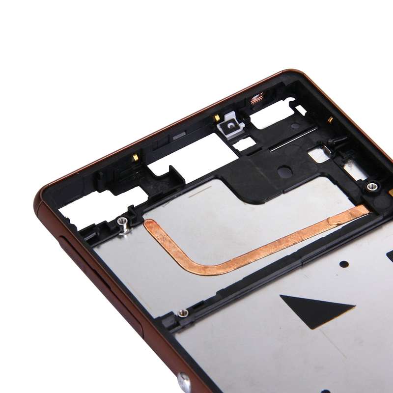 Single SIM Front Housing LCD Frame Bezel for Sony Xperia Z3(Black)