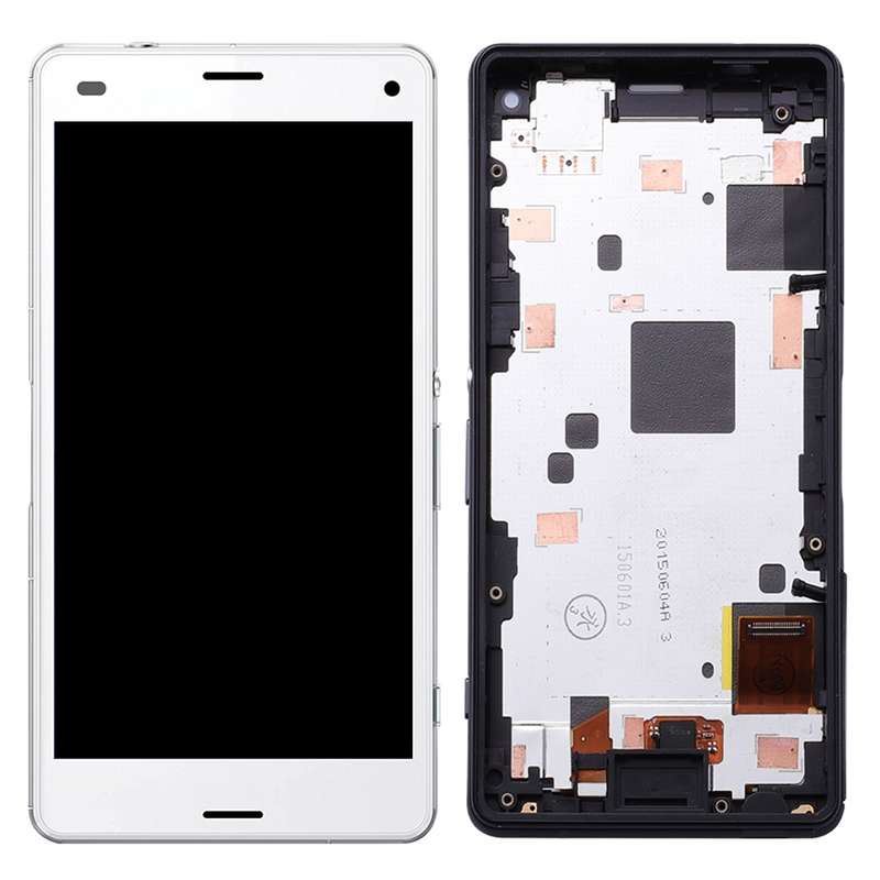 OEM LCD Screen for Sony Xperia Z3 Mini Compact Digitizer Full Assembly with Frame(Green)