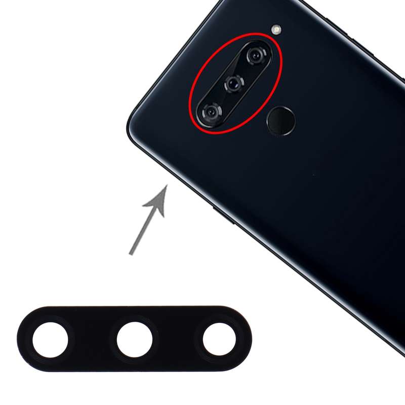 10 PCS Back Camera Lens for LG V40 ThinQ (Black)