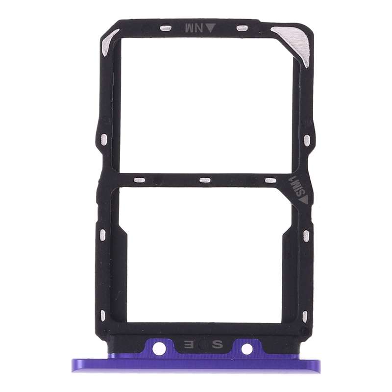 SIM Card Tray + NM Card Tray for Huawei Nova 5(Purple)