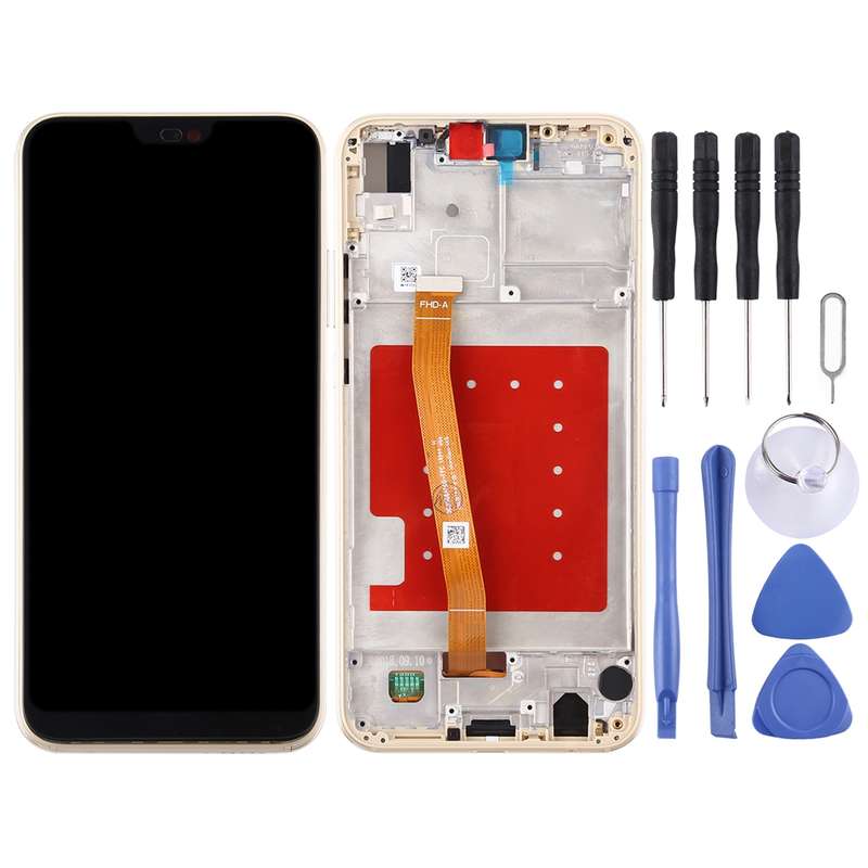 LCD Screen and Digitizer Full Assembly with Frame for Huawei P20 Lite / Nova 3e(Black)