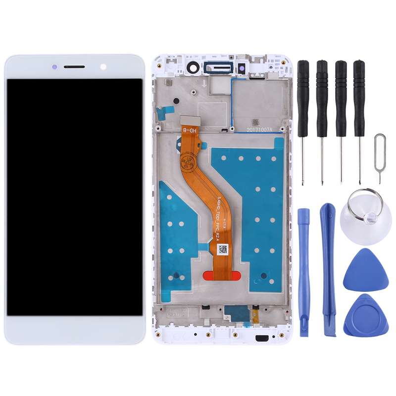 LCD Screen and Digitizer Full Assembly with Frame for Huawei Y7 (2017)(White)