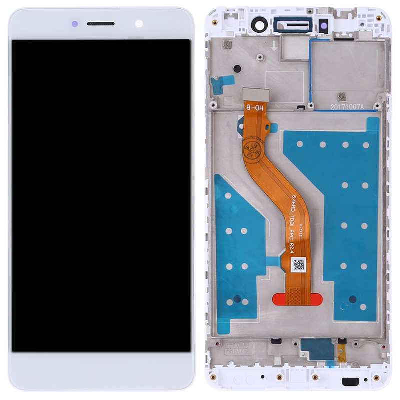 LCD Screen and Digitizer Full Assembly with Frame for Huawei Y7 (2017)(White)
