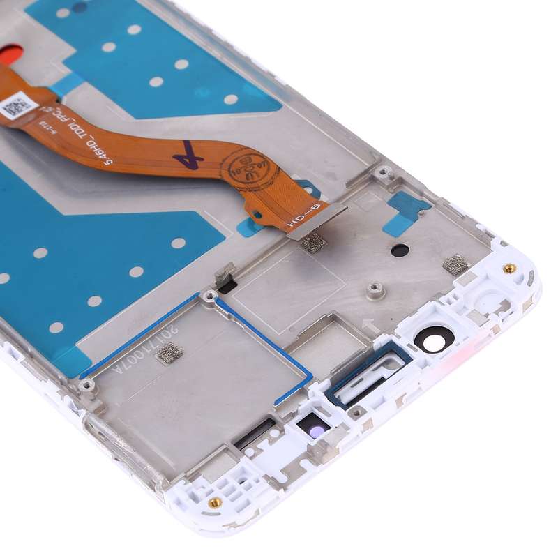 LCD Screen and Digitizer Full Assembly with Frame for Huawei Y7 (2017)(White)