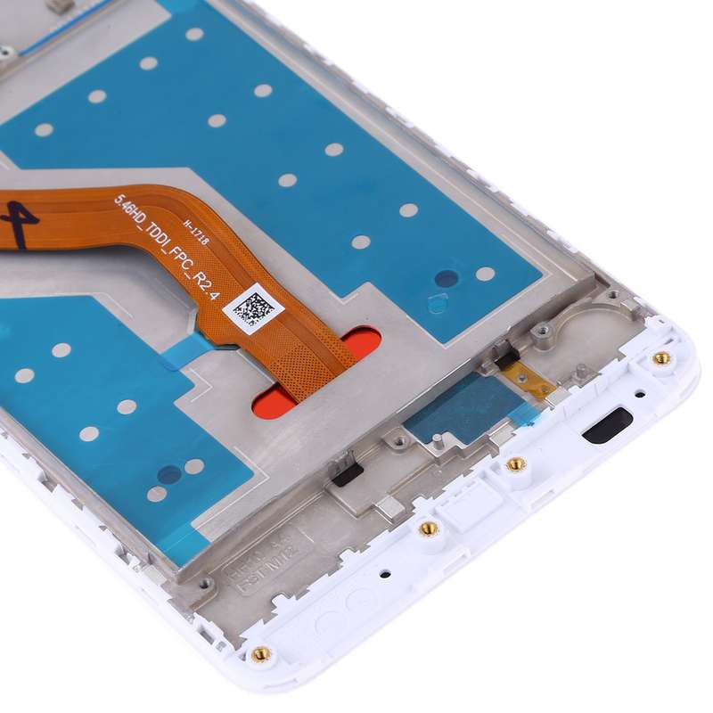 LCD Screen and Digitizer Full Assembly with Frame for Huawei Y7 (2017)(White)