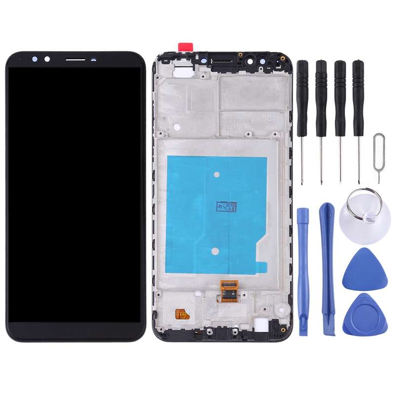 OEM LCD Screen for Huawei Y7 (2018) Digitizer Full Assembly with Frame (Black)