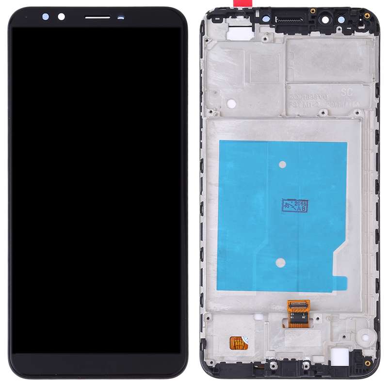 OEM LCD Screen for Huawei Y7 (2018) Digitizer Full Assembly with Frame (Black)