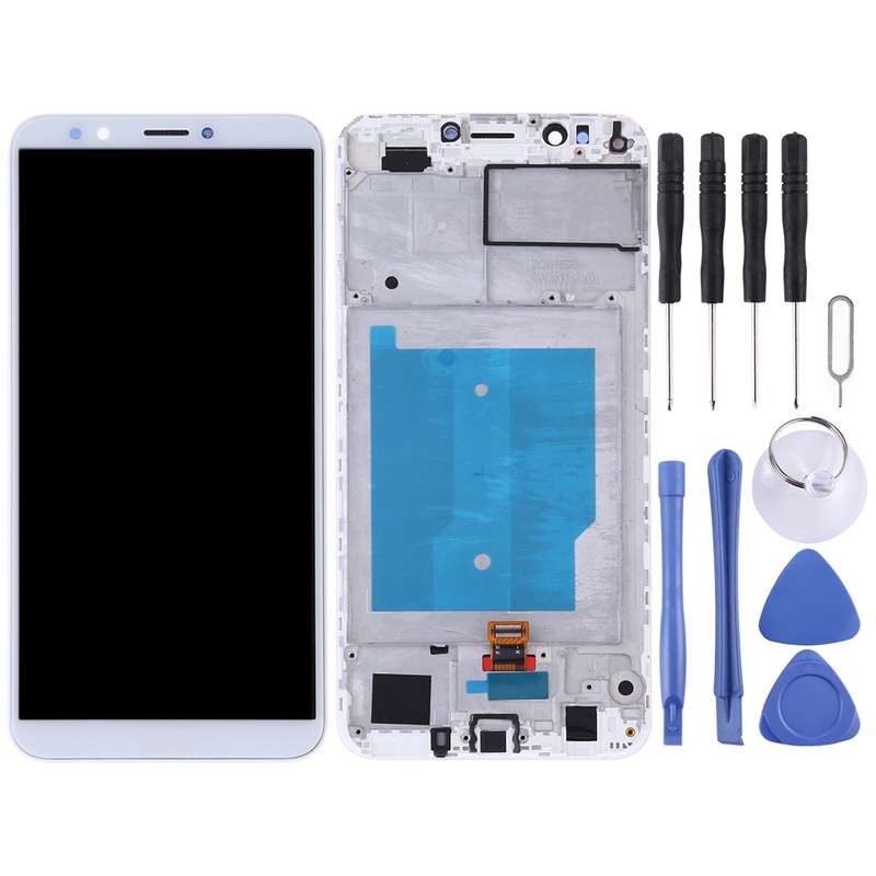 OEM LCD Screen for Huawei Y7 (2018) Digitizer Full Assembly with Frame (Black)