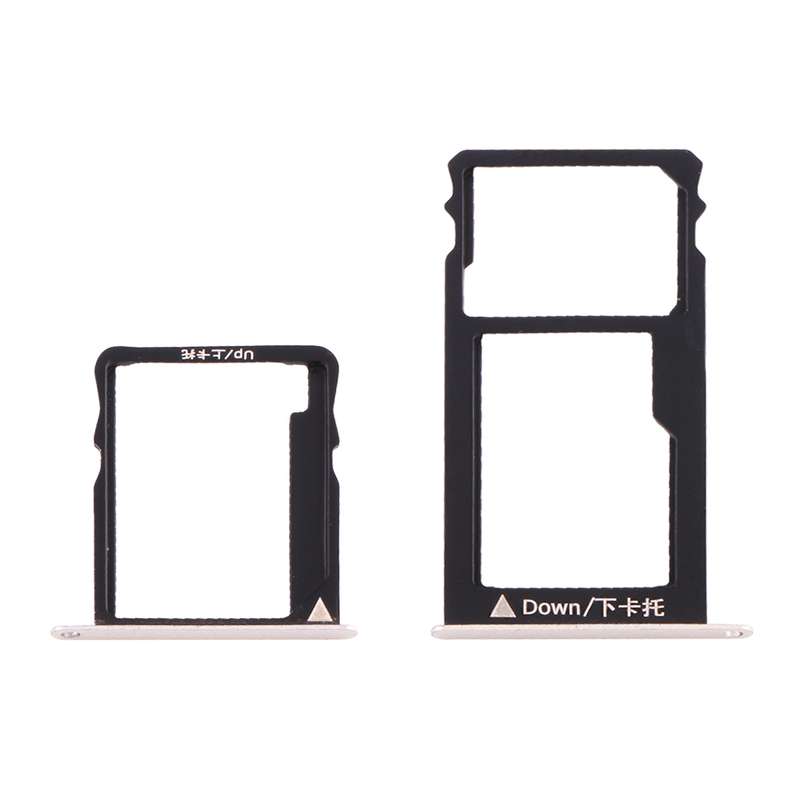 For Huawei Honor 5X / GR5 Micro SIM Card Tray + Nano SIM & Micro SD Card Tray(Gold)