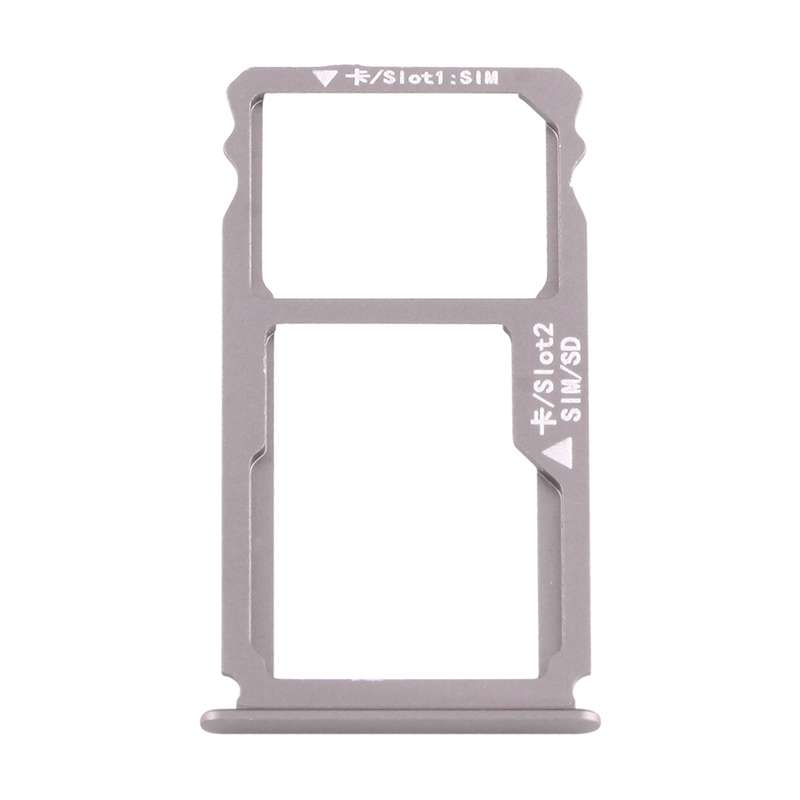 For Huawei Mate S Nano SIM Card Tray + Nano SIM / Micro SD Card Tray (Grey)