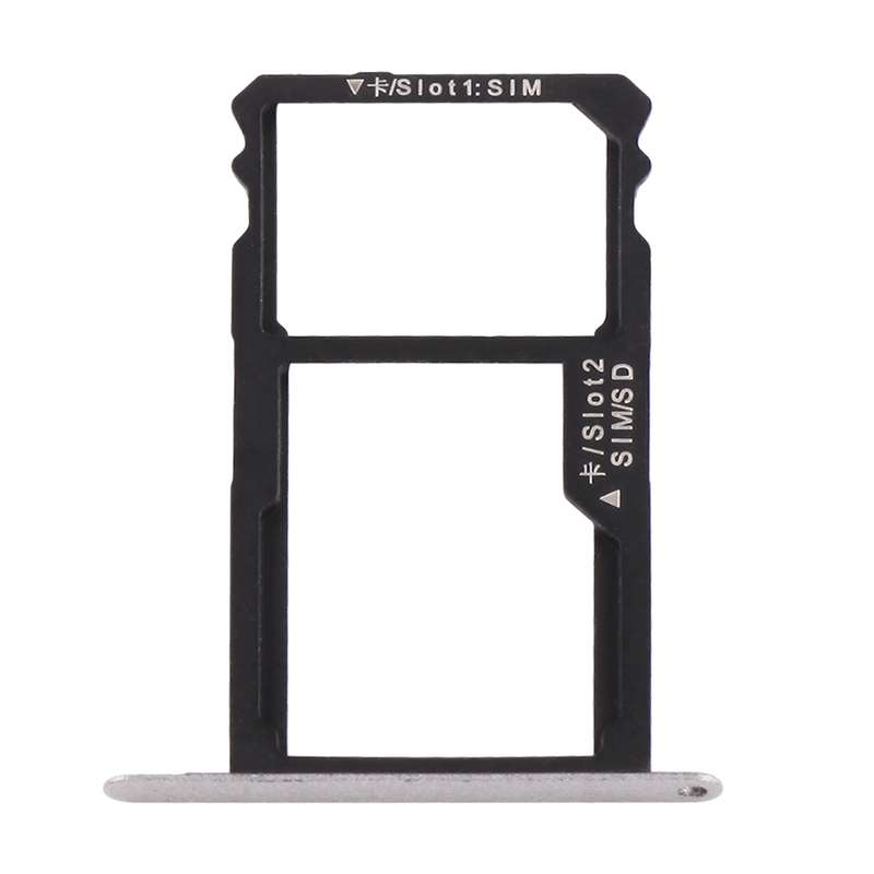 For Huawei Honor 7 Nano SIM Card Tray + Nano SIM / Micro SD Card Tray (Silver)