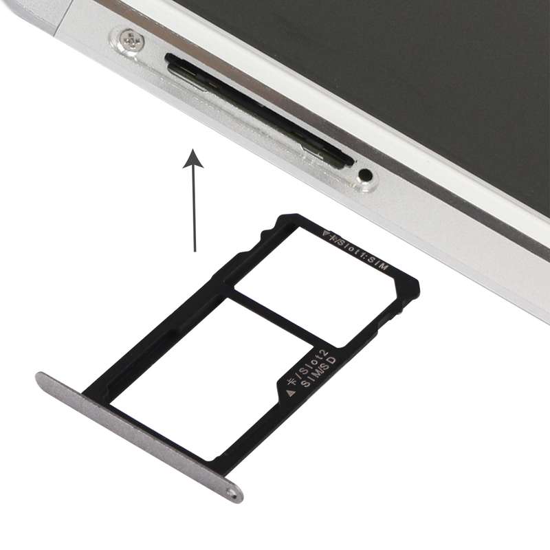 For Huawei Honor 7 Nano SIM Card Tray + Nano SIM / Micro SD Card Tray (Silver)