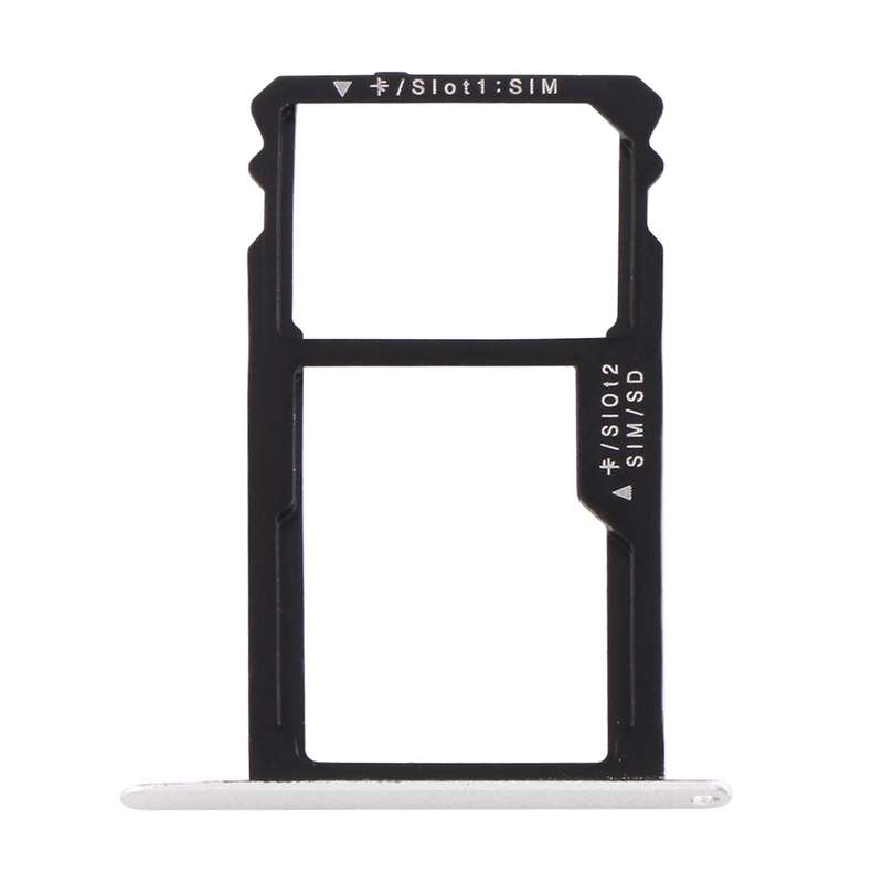 For Huawei Honor 7 Nano SIM Card Tray + Nano SIM / Micro SD Card Tray (Silver)