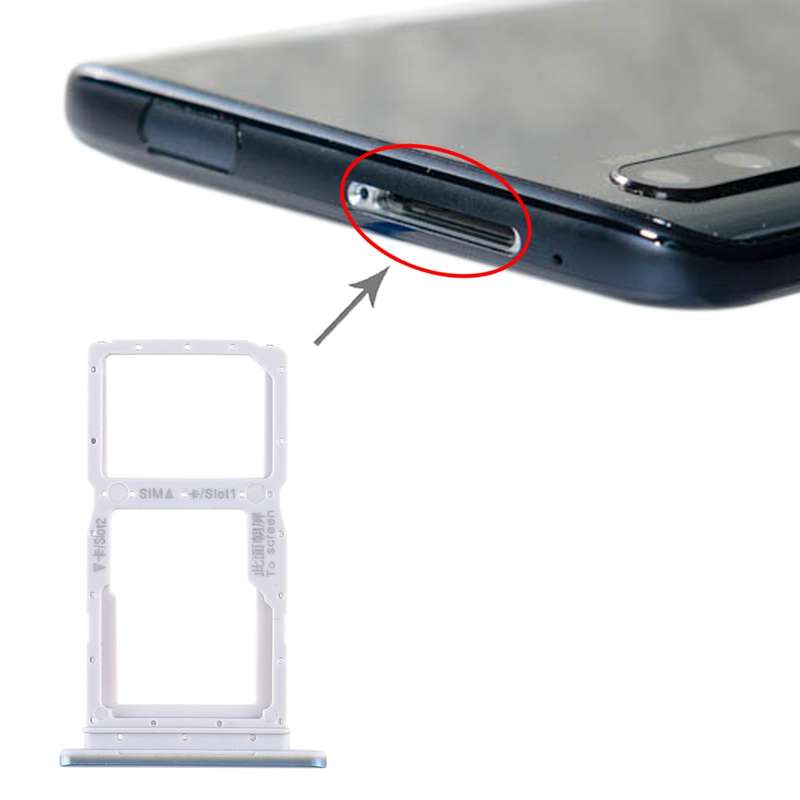 SIM Card Tray + SIM Card Tray / Micro SD Card Tray for Huawei Honor 9X / Honor 9X Pro(Dark Blue)