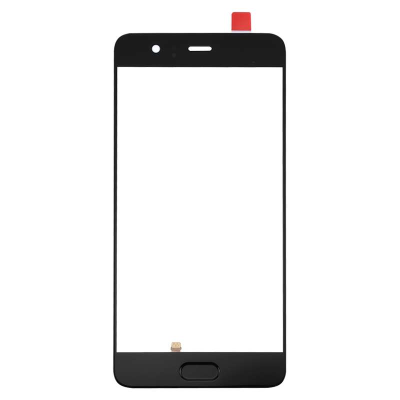 For Huawei P10 Plus Front Screen Outer Glass Lens, Support Fingerprint Identification (Black)