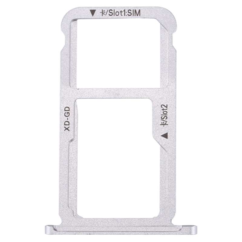 For Huawei Honor 6X / GR5 2017 SIM Card Tray & SIM / Micro SD Card Tray(Silver)