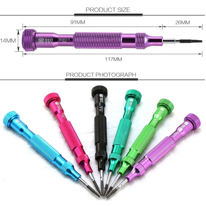 6 in 1 Precision Screwdriver Set Magnetic Electronic Screwdrivers Set for Mobile Phone Notebook Lapt
