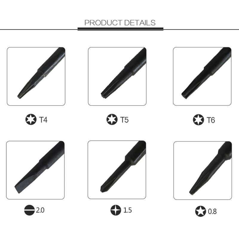 6 in 1 Precision Screwdriver Set Magnetic Electronic Screwdrivers Set for Mobile Phone Notebook Lapt