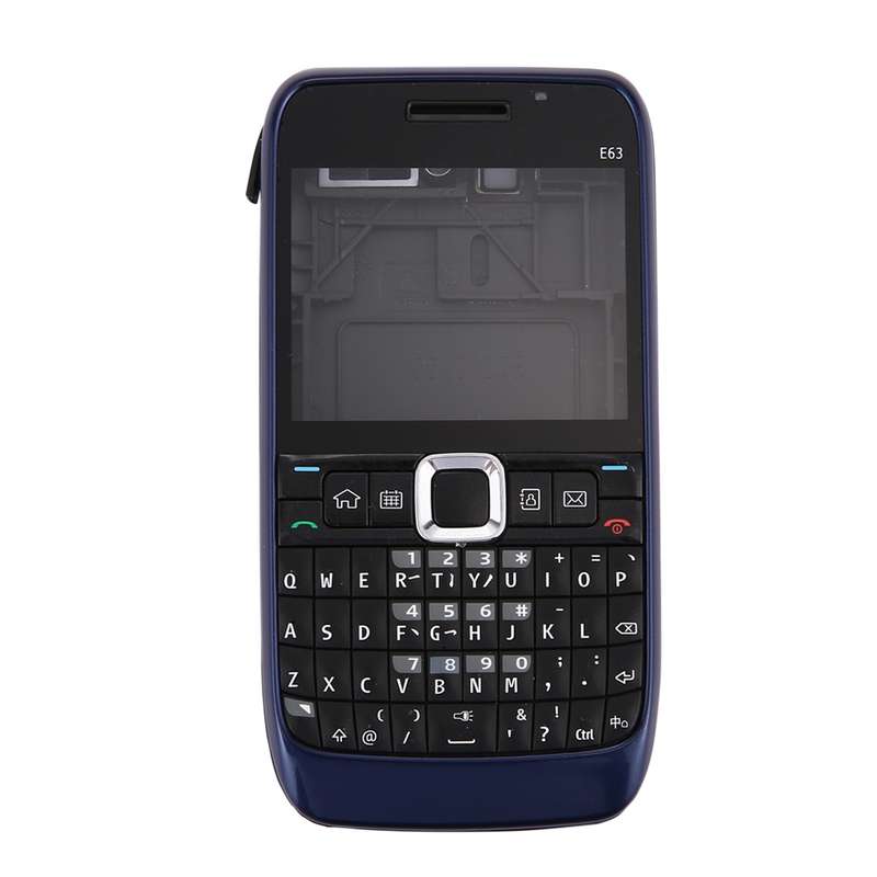 Full Housing Cover (Front Cover + Middle Frame Bezel + Battery Back Cover + Keyboard) for Nokia E63(