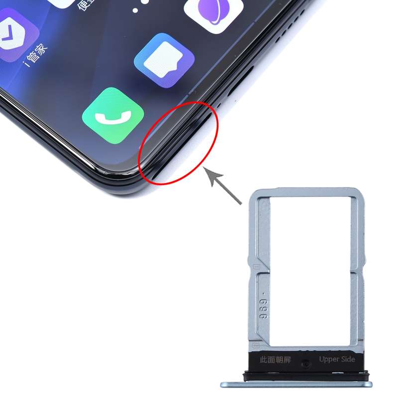 For vivo S5 SIM Card Tray + SIM Card Tray (Black)