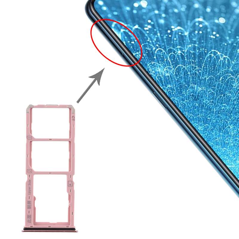 For Vivo S1 SIM Card Tray + SIM Card Tray + Micro SD Card Tray (Black)