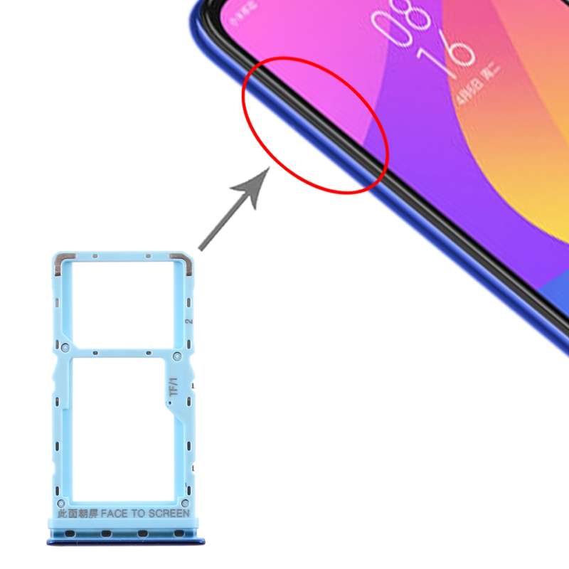 SIM Card Tray + SIM Card Tray / Micro SD Card Tray for Xiaomi Mi CC9e / Mi A3(Black)