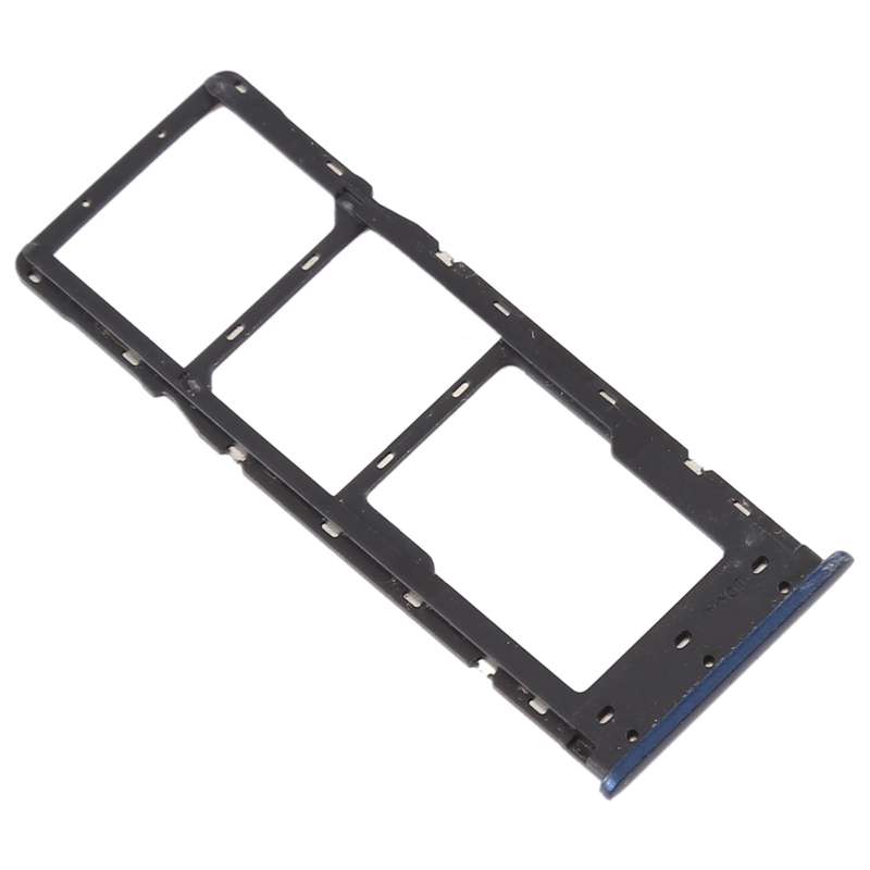 For Infinix X627 Smart 3 Plus SIM Card Tray + SIM Card Tray + Micro SD Card Tray (Blue)