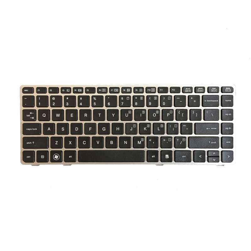 US Version Keyboard with Silver Frame for HP EliteBook 8470B 8470P 8470 8460 8460p 8460w ProBook 646