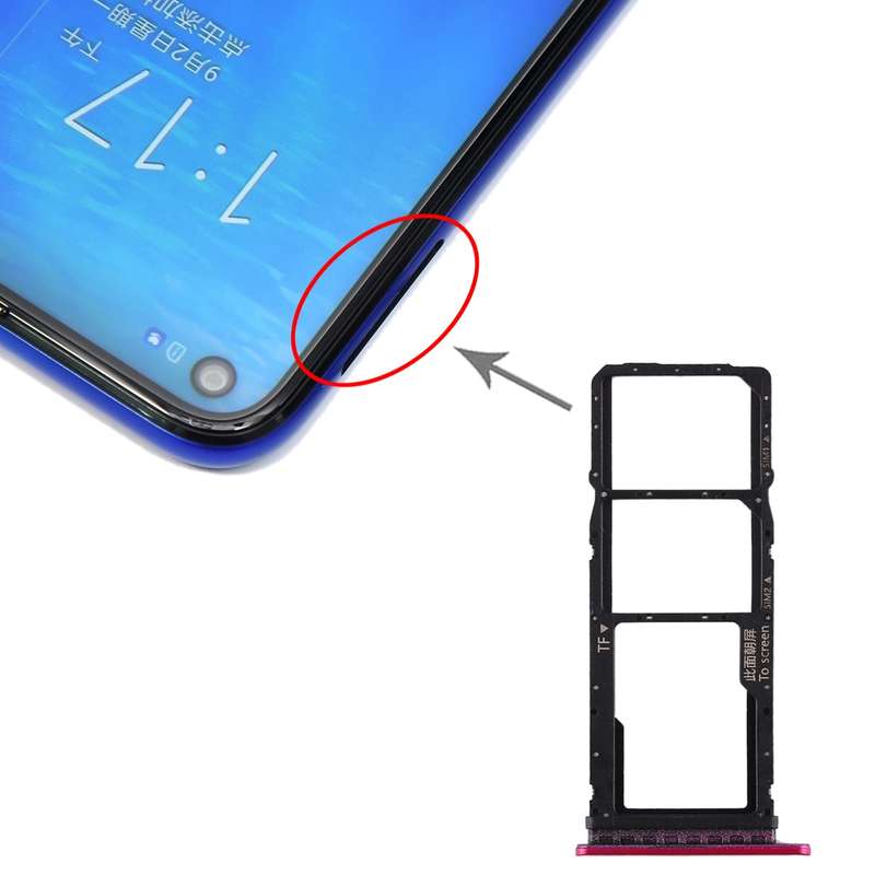 SIM Card Tray + SIM Card Tray + Micro SD Card Tray for Huawei Honor Play 3 (Black)