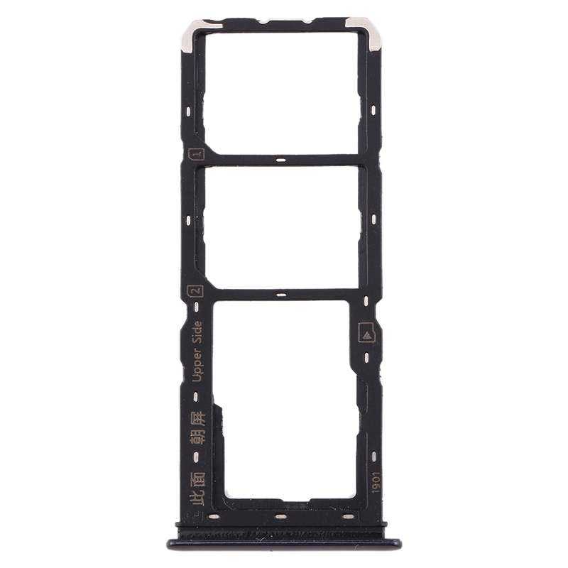 For Vivo U3x / U10 SIM Card Tray + SIM Card Tray + Micro SD Card Tray (Black)