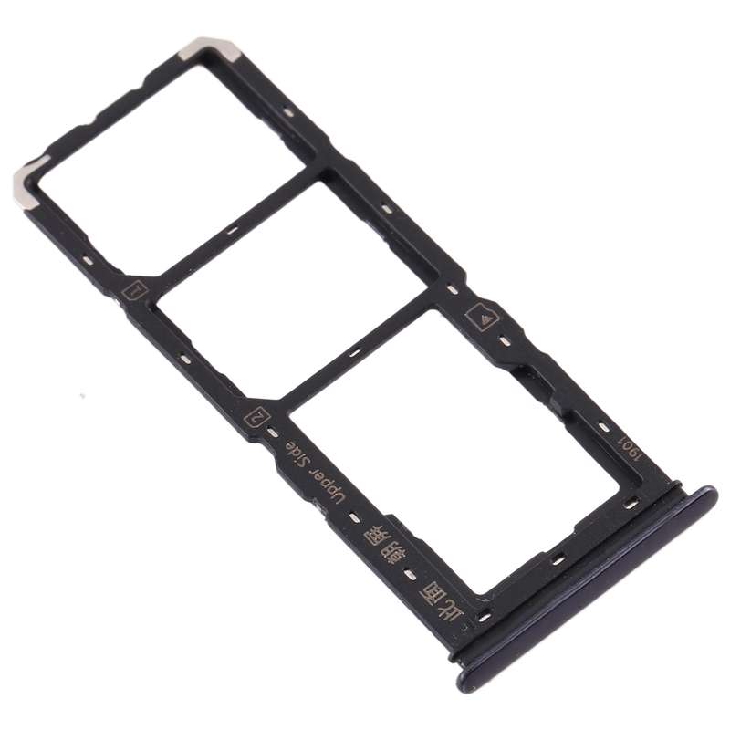 For Vivo U3x / U10 SIM Card Tray + SIM Card Tray + Micro SD Card Tray (Black)
