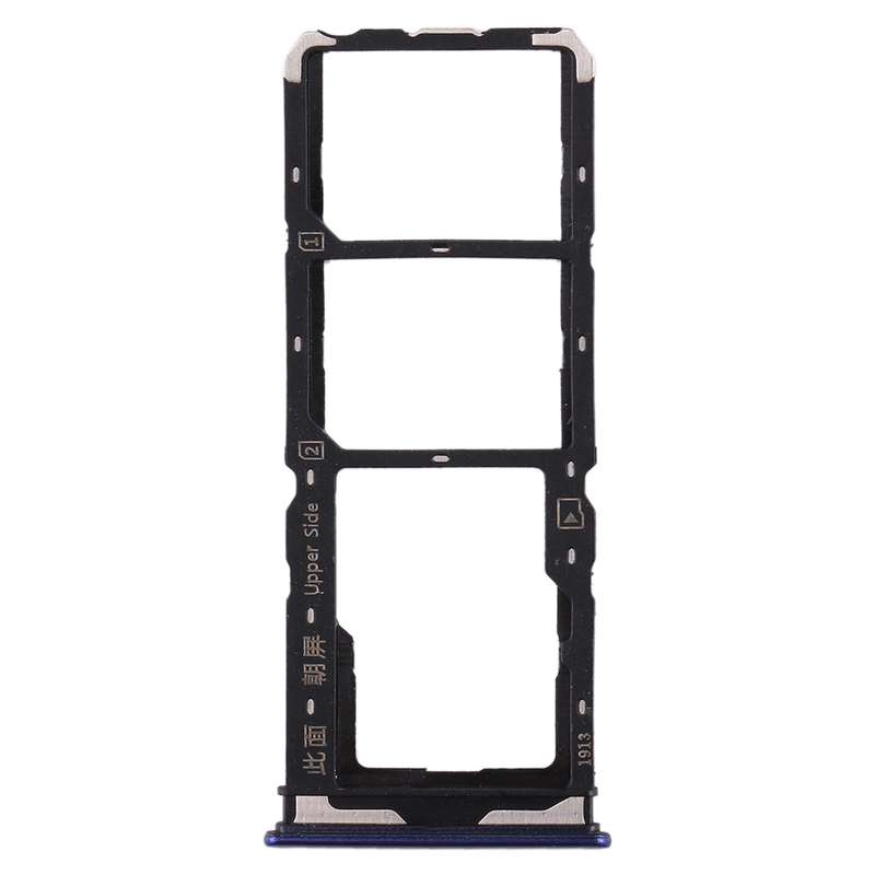 For Vivo Y7s SIM Card Tray + SIM Card Tray + Micro SD Card Tray (Blue)