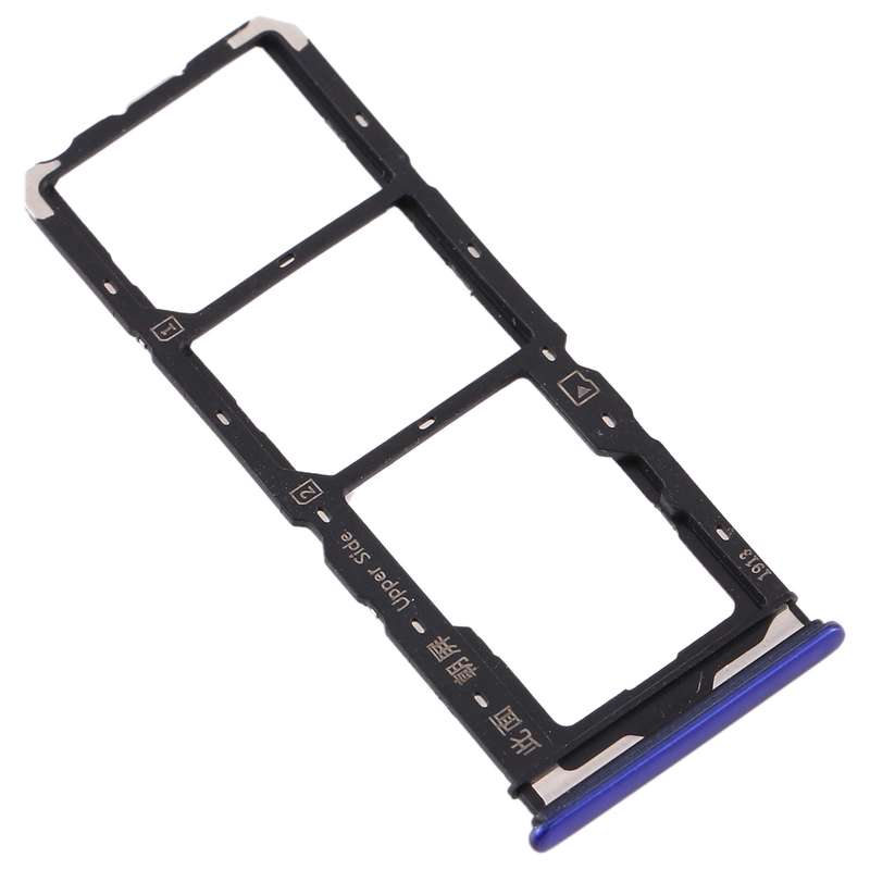 For Vivo Y7s SIM Card Tray + SIM Card Tray + Micro SD Card Tray (Blue)