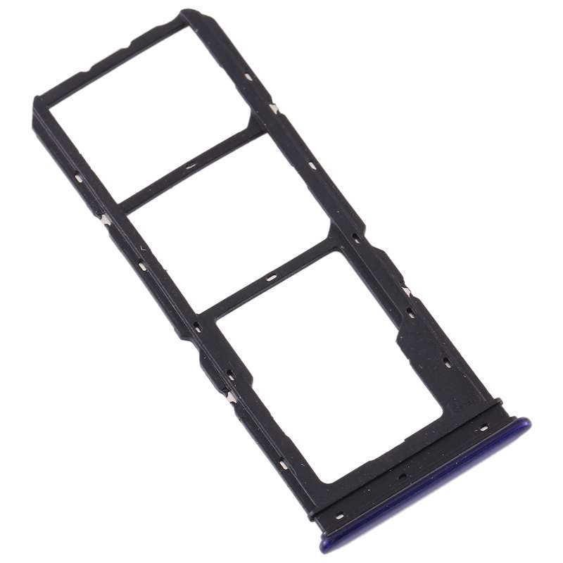 For Vivo Y7s SIM Card Tray + SIM Card Tray + Micro SD Card Tray (Blue)