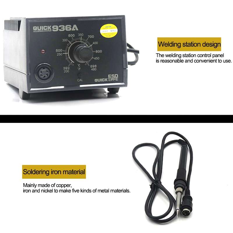 4 in 1 QUICK 936A 220V 60W Soldering Station Constant Temperature Soldering Iron Soldering Tool, AU
