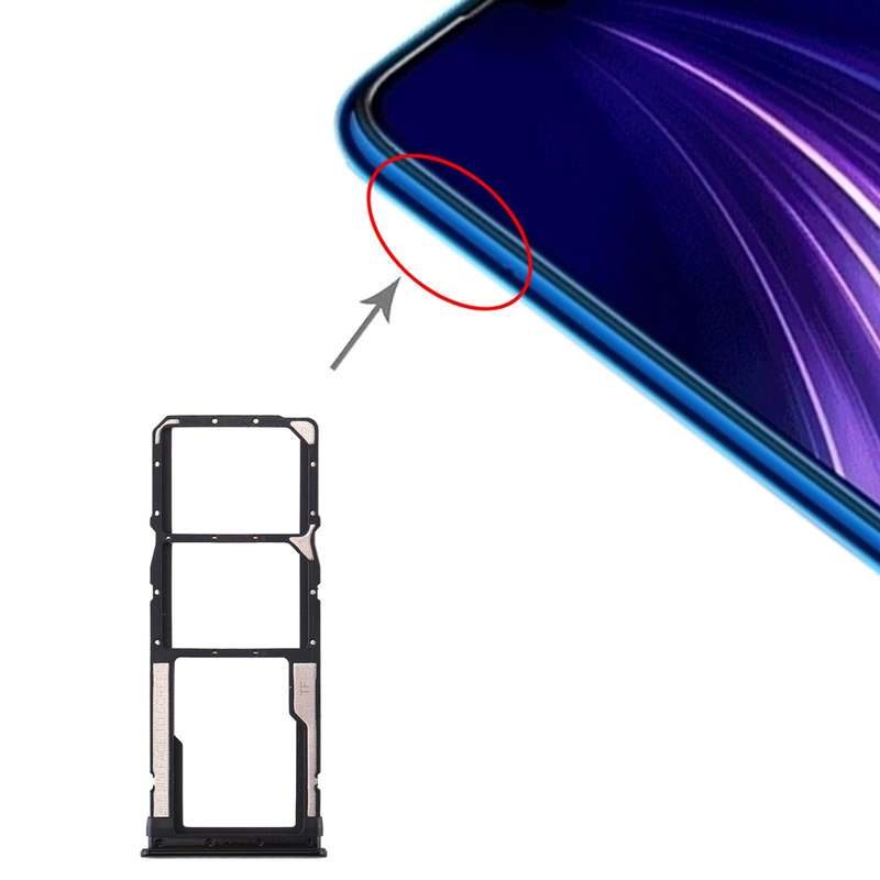 SIM Card Tray + SIM Card Tray + Micro SD Card Tray for Xiaomi Redmi Note 8 (Blue)