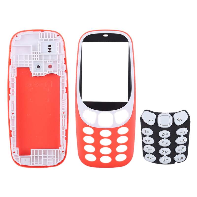 Full Assembly Housing Cover with Keyboard for Nokia 3310(Grey)