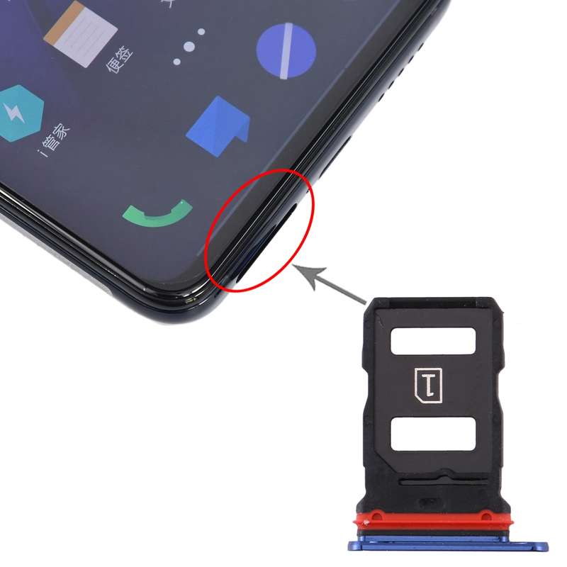 For Vivo iQOO Pro SIM Card Tray + SIM Card Tray (Black)