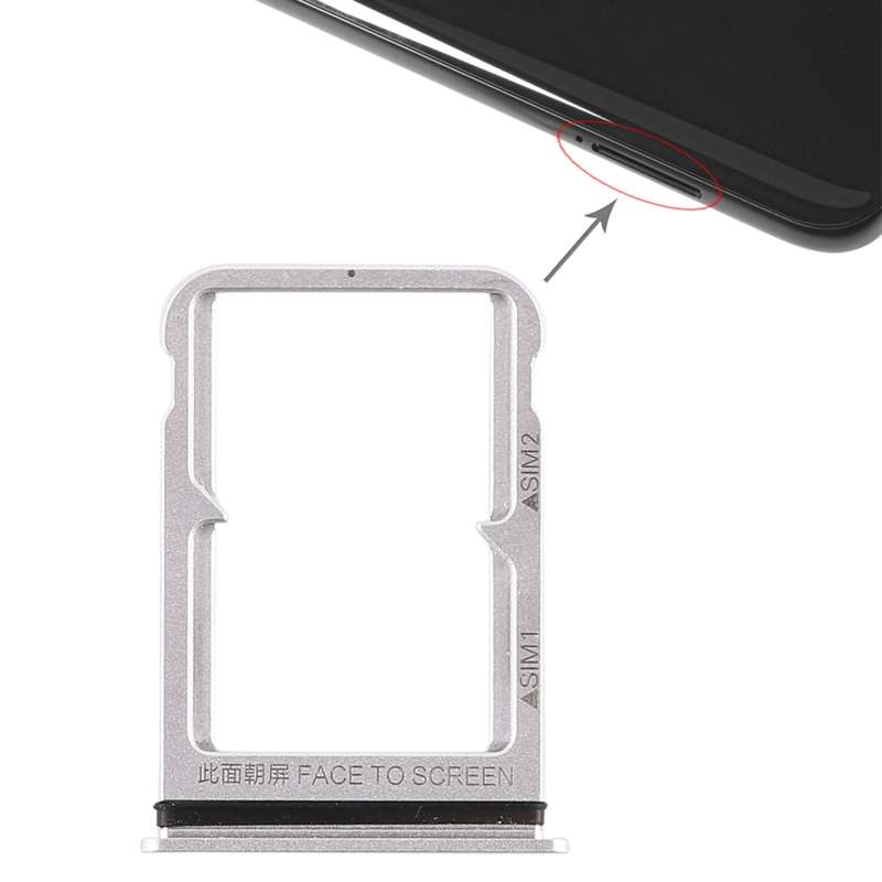 Double SIM Card Tray for Xiaomi Mi 8 (Black)
