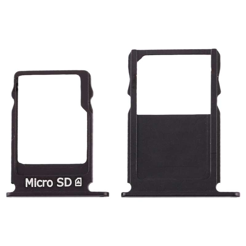 SIM Card Tray + Micro SD Card Tray for Nokia 3 TA-1020 TA-1028 TA-1032 TA-1038(Black)
