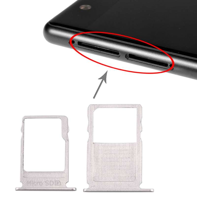 SIM Card Tray + Micro SD Card Tray for Nokia 3 TA-1020 TA-1028 TA-1032 TA-1038(Black)